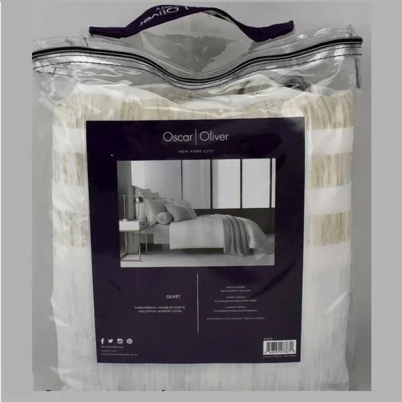 Oscar Oliver New York City Vince FULL / QUEEN Duvet Cover ONLY Aqua - Picture 9 of 12